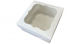 Коробка для десертов 20х20х10 см, Белая Коробка для десертов 20х20х10 см, Белая