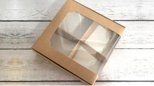 Коробка для десертов 20х20х6 см, крафт Коробка для десертов 20х20х6 см, крафт