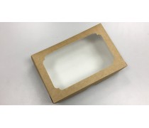 Коробка для эклеров с окном, Крафт