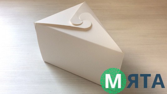 Коробка для кусочка торта, белая