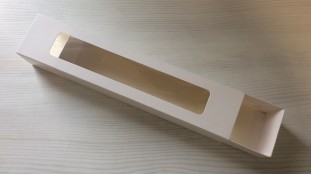 Коробка для макаронсов 30х6х5 см, белая