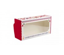 Коробка для штоллена, рулета с принтом