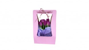 Коробка-корзина 23х13х10 см, Розовая