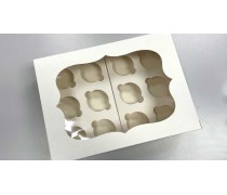 Коробка на 12 капкейков, Белая
