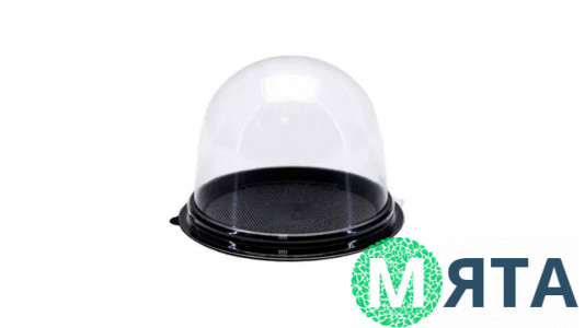 Купольная коробка для десертов. Черная