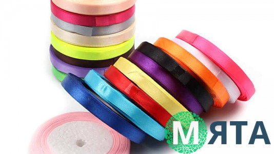 Ленты атласные 0,6 см, рулон
