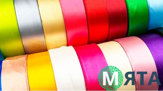 Ленты атласные 1.2 см, рулон