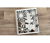 Деревянная коробка-раскраска для Адвент Календаря, 30 ячеек