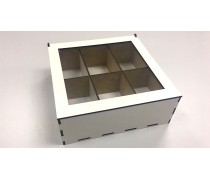 Деревянная коробка 18х18х6 см, 