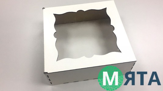 Деревянная коробка для торта 30х30х11 см, 