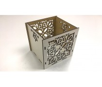 Деревянная коробка Куб 12х12х12 см, Вензель