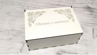 Коробка для десертов, белое двп Коробка для десертов, белое двп