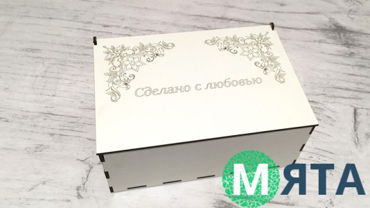 Коробка для десертов, белое двп