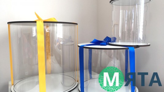 Коробка-тубус для торта, высота 30 см