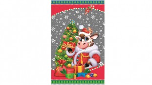 Пакеты Новогодние Коровка, 20х35 см Пакеты Новогодние Коровка, 20х35 см