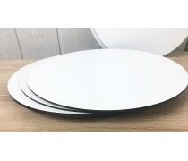 Подставки круглые, двп с белым покрытием 