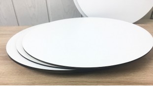 Подставки круглые, двп с белым покрытием 