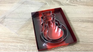 Металлические вырубки Снеговики, 3 штуки