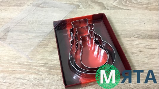 Металлические вырубки Снеговики, 3 штуки