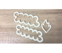 Вырубка Розочки рифленные (пион), 3 шт