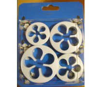 Вырубка кондитерская Пятилистник. 4 штуки