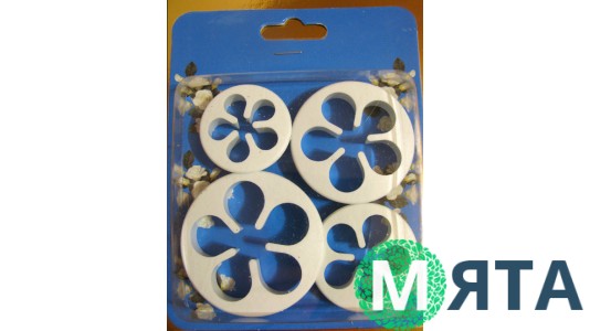 Вырубка кондитерская Пятилистник. 4 штуки