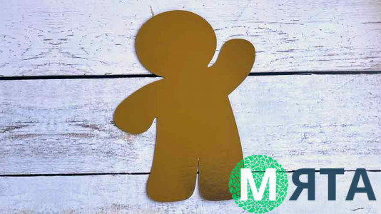 Трафарет для торта Пряничный Человечек, Картон