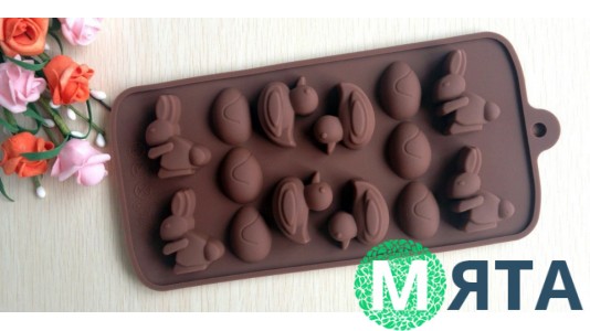 Силиконовая форма для конфет Утки и Зайцы