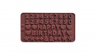 Силиконовая форма Happy Birthday + цифры Силиконовая форма Happy Birthday + цифры