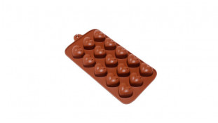 Силиконовая форма конфет Сердечки с капелькой