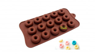 Силиконовая форма мини пончики, 15 шт Силиконовая форма мини пончики, 15 шт