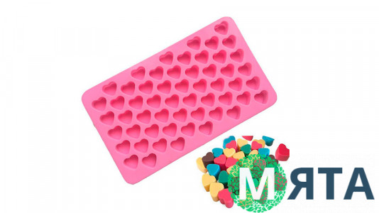 Силиконовая форма Сердечки микро