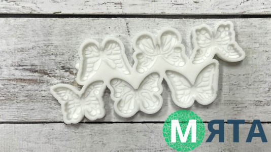 Силиконовый молд для леденцов Бабочки, 6 шт