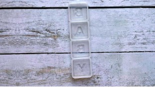 Силиконовый молд для леденцов Baby кубики
