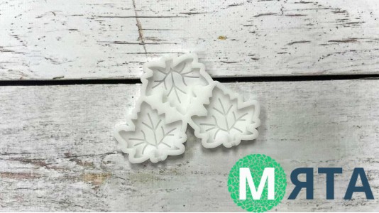 Силиконовый молд для леденцов Кленовые листики