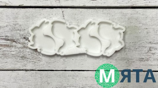 Силиконовый молд для леденцов Кролики