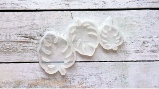 Силиконовый молд для леденцов Листья Монстеры