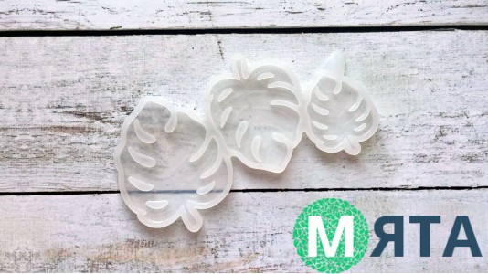 Силиконовый молд для леденцов Листья Монстеры