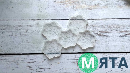 Силиконовый молд для леденцов Снежинки №1