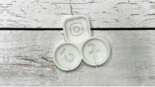 Силиконовый молд для леденцов Соцсети №2