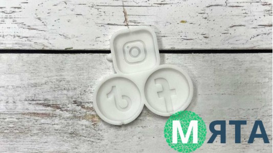 Силиконовый молд для леденцов Соцсети №2