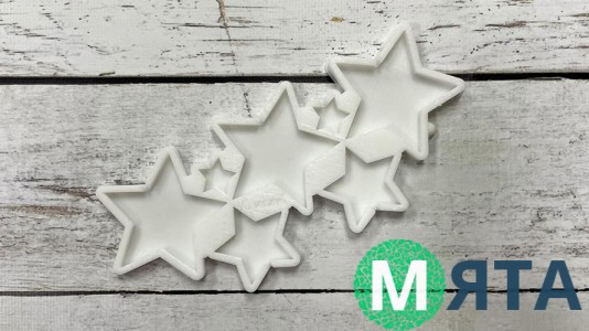 Силиконовый молд для леденцов Звезды, 7 шт