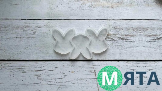 Силиконовый молд Зайчики №2