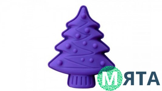 Силиконовая форма Елка с игрушками маленькая