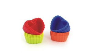 Набор силиконовых порционных форм Сердечки рифлёные. 10 штук Набор силиконовых порционных форм Сердечки рифлёные. 10 штук