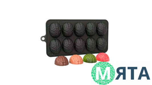 Силиконовая форма Орехи, 10 шт