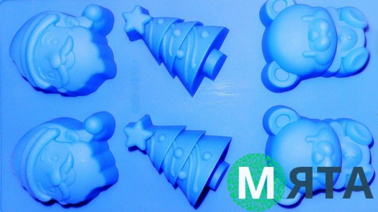 Силиконовая форма Ассорти Новогоднее Большое