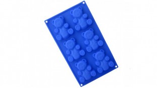 Силиконовая форма мишки Барни. 6 ячеек Силиконовая форма мишки Барни. 6 ячеек