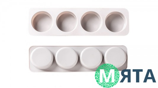 Силиконовая форма для евродесертов Круглая, 4 шт