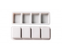 Силиконовая форма для евродесертов Прямоугольная, 4 шт